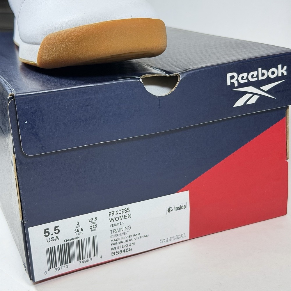 REEBOK Size-5.5 Women's Princess SHOES Tennis White - Picture 3 of 8